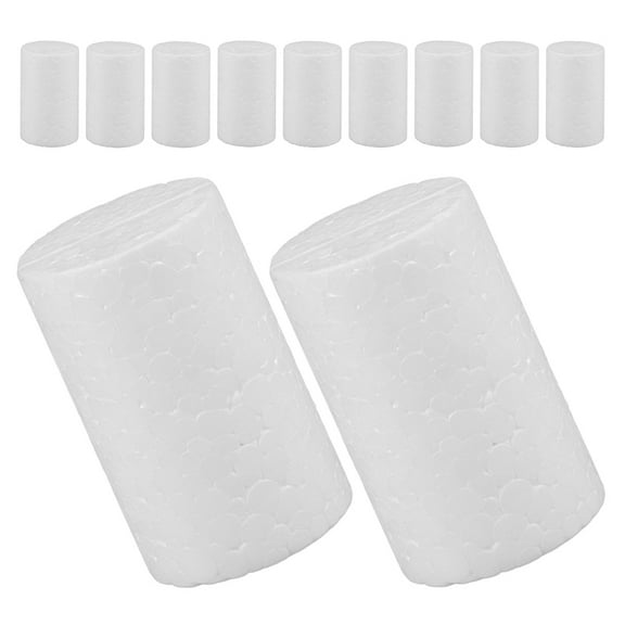 ELAYARD Elayard White Polystyrene Cylinders Easy to Craft DIY Material 20Pcs