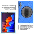 thumbnail image 2 of Dteck Case for Samsung Galaxy S7 11" SM-T870/T875 2020 Released 11-inch,360 Rotatable Kickstand Rubber Heavy Duty Shockproof Protective Cover with Adjustable Hand/Shoulder Strap,Blue, 2 of 8