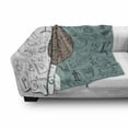 thumbnail image 3 of Modern Soft Flannel Fleece Blanket, Brain Image Left and Right Music Logic Artwork Side Science Educational Print, Cozy Plush for Indoor and Outdoor Use, 70" x 90", White Teal Umber, by Ambesonne, 3 of 6