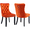 Orange, variant on LegaHome Dining Chairs Set of 2, Velvet Upholstered Dining Chair with Nailhead Trim&Solid Wood Legs, Button Padded Dining Chairs Set for Kitchen Dining Room Living Room, Blue
