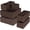Brown, variant on Drawer Organizer, Cube Baskets for Storage Shelves, Handmade Small Woven Basket, Shallow Storage Bins for Organizing Desk, Dresser, Kitchen, Pantry, Nested 7 Pack, Black