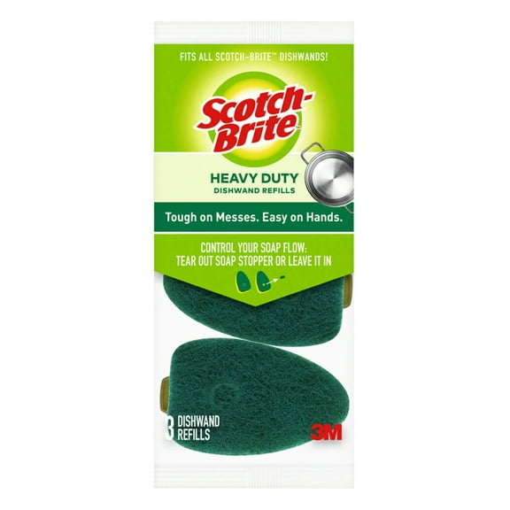 Scotch Brite Heavy Duty Dishwand Refills, 3 Refills Total