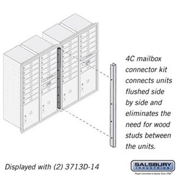 Salsbury 3713CK Recessed Mounted 4C Horizontal Mailbox Connector Kit for 13 Door High Units