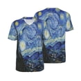 thumbnail image 6 of Rocae The Starry Night for Breathable Men's Baseball T-Shirt Fashionable Casual Baseball Jersey, Moisture-wicking Sportswear 4X-Large, 6 of 9