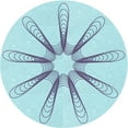 thumbnail image 1 of Ahgly Company Machine Washable Indoor Round Transitional Iceberg Blue Area Rugs, 3' Round, 1 of 7