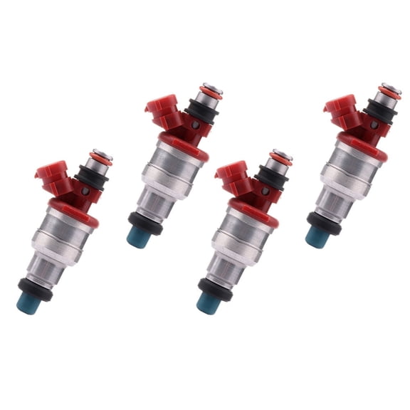 SCITOO Fuel Injectors Kits, 2 Hole New OEM Red Sliver 23250-35040 Fuel Injector fit for Toyota 4Runner Pickup 1989 1990 1991 1992 1993 1994 1995 (Set of 4)