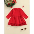 thumbnail image 4 of Qiylii Christmas Matching T-shirt, Santa Claus Pattern O-Neck Long Sleeve Pullover Dress, 4 of 8