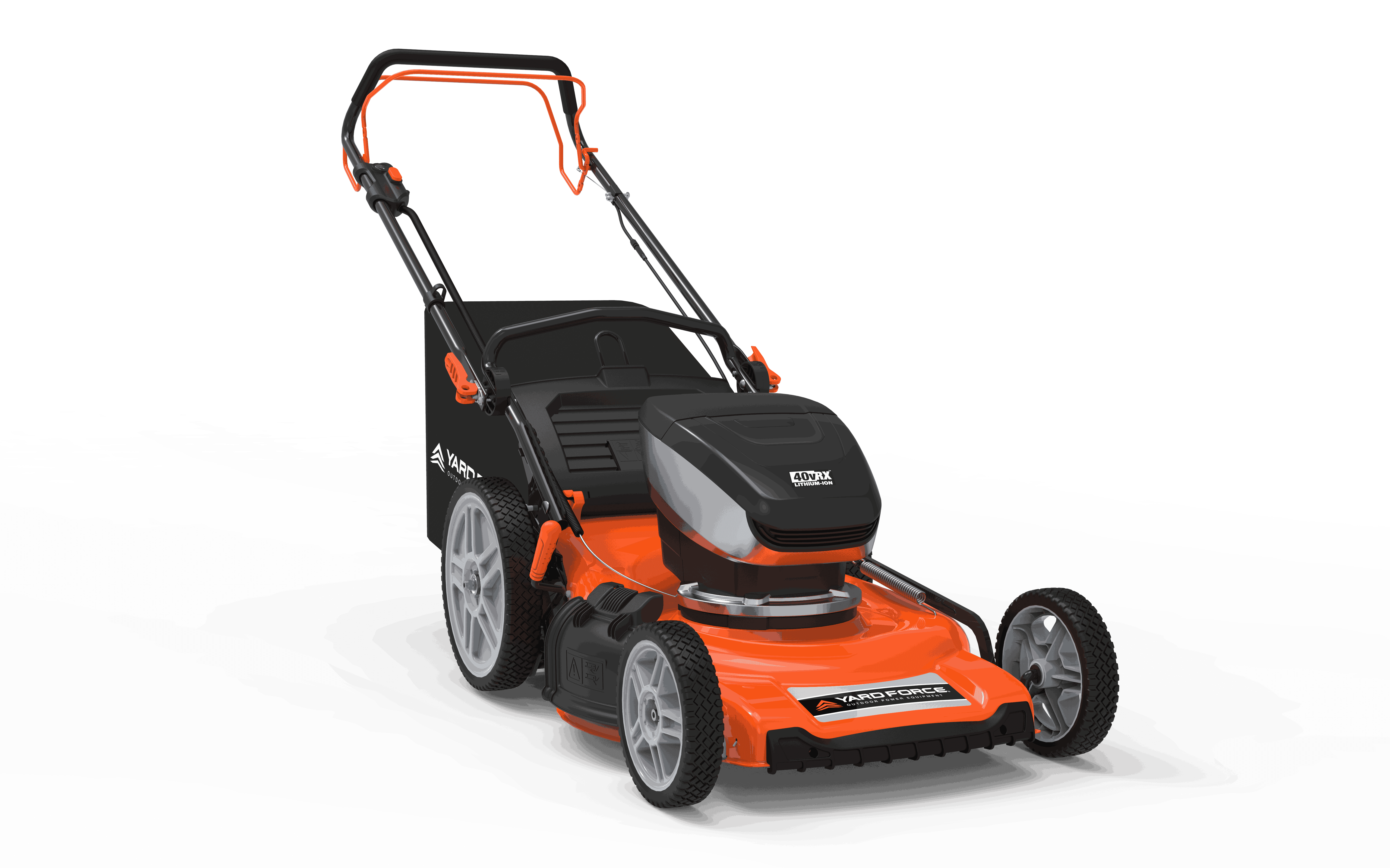 Yard Force 21" Cordless Lawn Mower, 40-Volt, 2 x 5.0 Ah Batteries,Rear Wheel Drive Self-Propelled