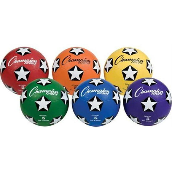 Balles de Football Colorées - Taille 5 - Lot de 6