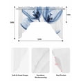 thumbnail image 5 of Blue Flowers Swag Valances for Windows, Small Curtains Drapes, Gradient Botanical Tulip Floral Plants Kitchen Window Curtains Over Sink Window Treatment Valance for Bedroom/Bathroom 56"x36", 5 of 5