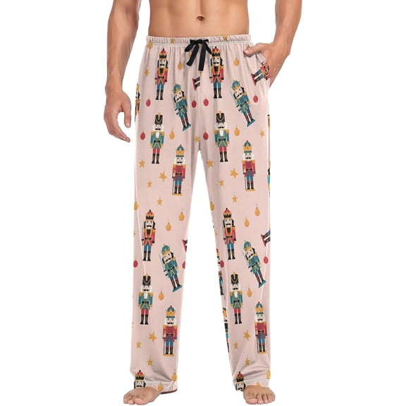 SKQIT Mens Pajama Pants Nutcracker Christmas Soft Lounge Sleep Pant with Pockets Sleepwear PJ Bottoms for Men