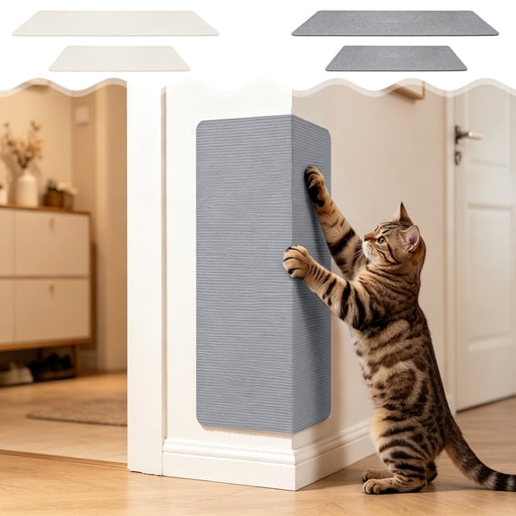 AYktou Wall Cat Scratcher - Couch Wall Corner Protection for Indoor Cats, Corner Cat Scratcher Furniture Protector From Cats Scratching, Trimmable Wall Affixed Cat Scratching Pad for Board/Door