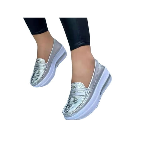 

Ritualay Women s Lightweight Closed Toe Wedges Casual Comfortable Low Top Loafers Daily Durable Wedge Heels Shoes