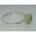 thumbnail image 4 of LBG 925 Sterling Silver Genuine Natural Peridot Womens Statement Ring - Size 5.5, 4 of 6