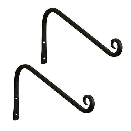 

12 in. Angled Upcurled Bracket Black - Pack of 2