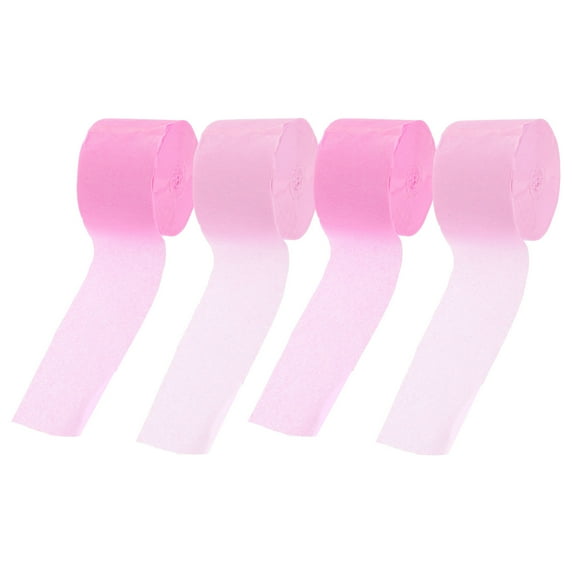 USHOBE 4 Rolls Colored Crepe Streamers for Party Supply Decorations Light Pink Pink 11.8x7.9x3.9in