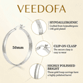 thumbnail image 3 of VEEDFOFA 14K Gold Plated Hoop Earrings, Hypoallergenic Multi Size Secure Closure Earrings for Women Daily & Gift, 3 of 6