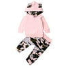 Baby Girls Hooded Tops Sweatshirt Camo Pants Outfits Newborn Autumn Clothes
