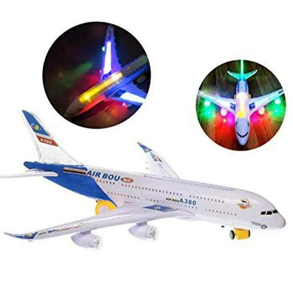 Cankypu Electric Kids Action Toy Airplane Plane With Lights And Sounds Toy Planes For Boys And Girls