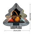thumbnail image 3 of Metal Hanging Christmas Tree Wind Decorations - Artistic Garden Spinners with Intricate Patterns for Festive Yard Decor, 3 of 7