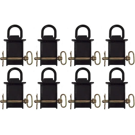 Aftermarket Ring - 8 New Heavy Duty Flatbed Trailer Removable D-Ring Stake Pocket Rated 12,000 lbs.