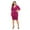 ZH Purple, variant on Womens Fall Dress Womens Plus Size Ruched Wrap Dress Pleated Bodycon Midi Casual Party Dress Fall Dresses Women Purple L