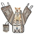 thumbnail image 2 of Pzuqiu Western Tribal Style Dog Car Seat Cover for Back Seat for L Cars, SUVs & Trucks Dogs Car Hammock with Hanging Car Trash Can & Dog Bandanas 3 Piece, 2 of 6