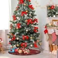 thumbnail image 4 of GZHJMY Christmas Golden Snowflakes Christmas Tree Mat, Round Christmas Tree Stand Mat Decoration for Holiday Party Home Christmas Day Ornaments Floor Door, 28.3", 4 of 6