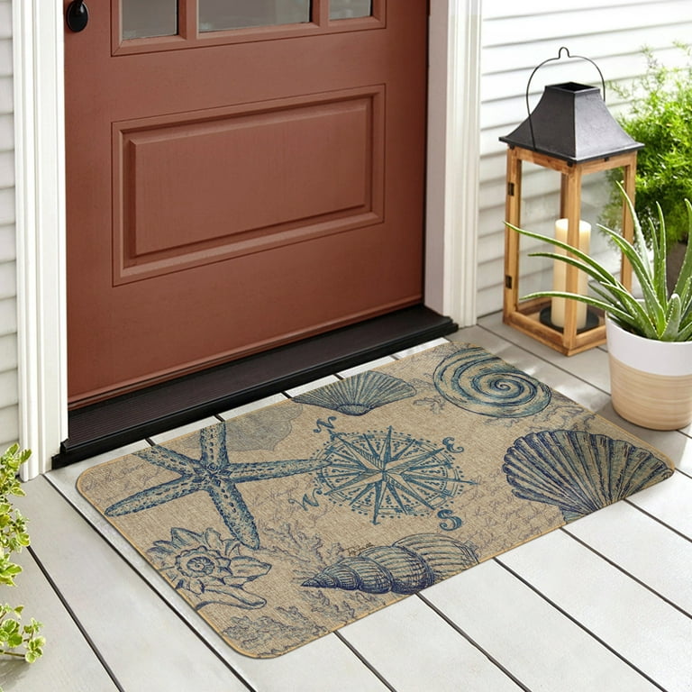 Style Selections 2-ft x 3-ft Natural Rectangular Indoor or Outdoor Door Mat  in the Mats department at