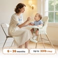 thumbnail image 6 of PEXMOR 5 in 1 Convertible Baby High Chair, Easy Clean with Removable Double Tray, 5-Point Harness, Beige, 6 of 8