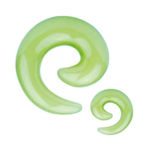 Glow In The Dark Spiral Ear Stretching Taper