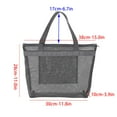 thumbnail image 2 of SLYNSHome Large Mesh Tote Bag Beach Bags - Sand Free - Hollow Out Swimming Storage Bag for Travel Yoga Gym Vacation Essential (Gray), 2 of 7