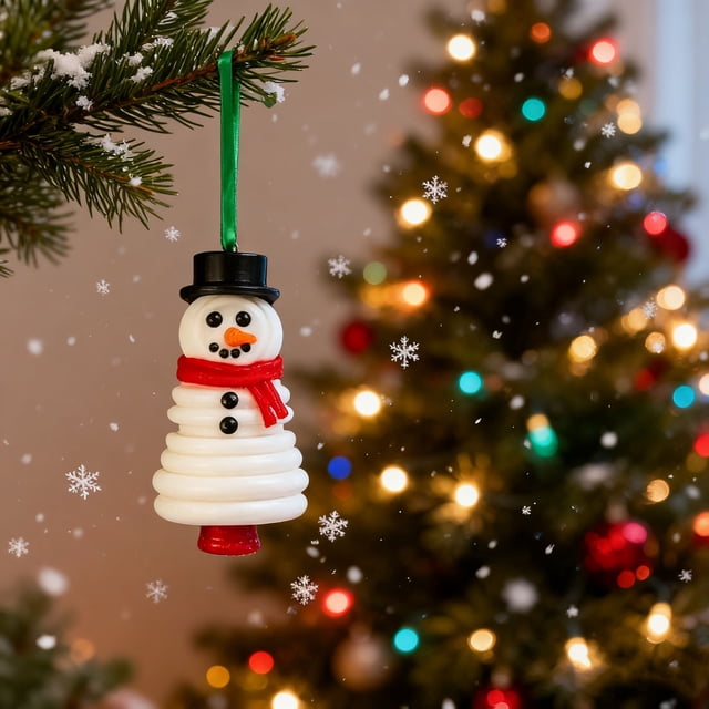 Adorno navideño plano 2D, colgante para árbol de Navidad, accesorios de decoración navideña