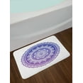 thumbnail image 2 of Mandala Bath Mat, Oriental Bohemian Composition with Flourishing Petals Motif, Plush Bathroom Decor Mat with Non Slip Backing, 29.5" X 17.5", Navy Blue Indigo, by Ambesonne, 2 of 2