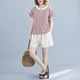 thumbnail image 4 of Traje de primavera y verano para mujer, nuevo estilo coreano, holgado, con pantalones cortos antienvejecimiento para hermanas, traje de estilo occidental, 4 of 5