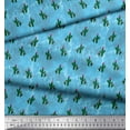thumbnail image 2 of Soimoi Silk Fabric Cactus Tree Print Fabric by the Yard 42 Inch Wide, 2 of 3