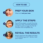 Biore Deep Cleansing Pore Strips, Original, Blackhead Remover Strips for Skin Care, Oil Free, 8 Ct