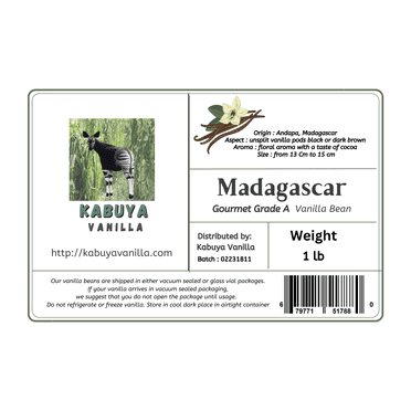 Kabuya Vanilla -1 lb – Grade A Gourmet Pods | Premium, Fresh & Aromatic