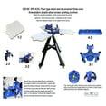 thumbnail image 2 of TECHTONGDA 3 Color 3 Station Double Rotating Screen Printing Press Adjustable Height Silk Printer, 2 of 8