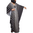 thumbnail image 1 of Xishao Cubre Bikini Vestido de Playa Estilo Kaftan con Estampado Étnico para Mujer F-black White Stripe F-black White Stripe Xishao ropa, 1 of 2