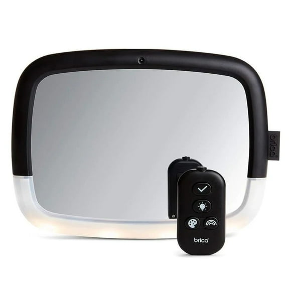 Munchkin Brica Night Light Pivot Baby In-Sight Car Mirror, Black