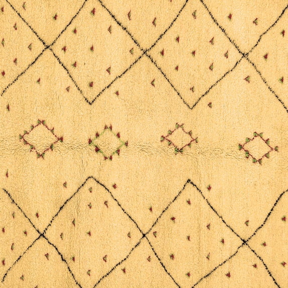 Ahgly Company Indoor Square Solid Brown Modern Area Rugs, 7' Square