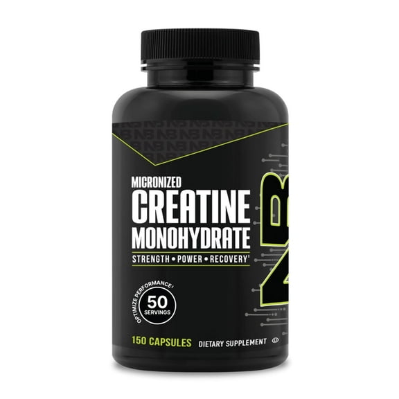 NutraBio Micronized Creatine Monohydrate Capsules, Creatine Supplements Supports Muscle Energy, Strength, and Growth- 150 Capsules