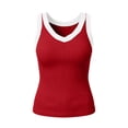 thumbnail image 2 of Xucatan Women's Sleeveless V Neck Solid Blouse with Casual Fit and Soft Polyester Fabric, Summer Tank Top for Daily Wear Gift, 2 of 5