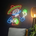 thumbnail image 3 of Handmadetneonsign Mexican Skull Tacos Tequila Neon Light, Mexico Skeleton Tequila Taco Led Sign, 3 of 5