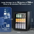 thumbnail image 4 of Moifoi 1.7 Cu. ft. Beverage Refrigerator Cooler, Mini Fridge with Glass Door, Exchangeable Door, Home/Bar/Office, 4 of 6