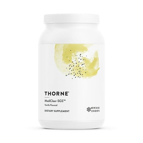 THORNE - MediClear-SGS - Foundational Support, Eliminate Environmental and Dietary Toxins* - Rice and Pea Protein-Based Drink Powder with a Complete Multivitamin-Mineral Profile - Vanilla - 34.4 Oz