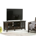 thumbnail image 2 of Acadian Solid Wood 60 Inch Wide Transitional Tv Media Stand In Brunette Brown For Tvs Up To 65 Inches, 2 of 3