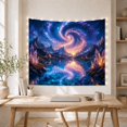 thumbnail image 5 of Spiral Galaxy Over Snow-Capped Peaks Mystical Celestial for Space Enthusiasts, Ethereal Cosmic Wall Art Housewarming Gift Tapestry Wall Hanging for Living Room and Bedroom, 5 of 7