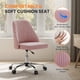 thumbnail image 3 of Silla de escritorio Simple Deluxe sin brazos rosa con ruedas, 3 of 7